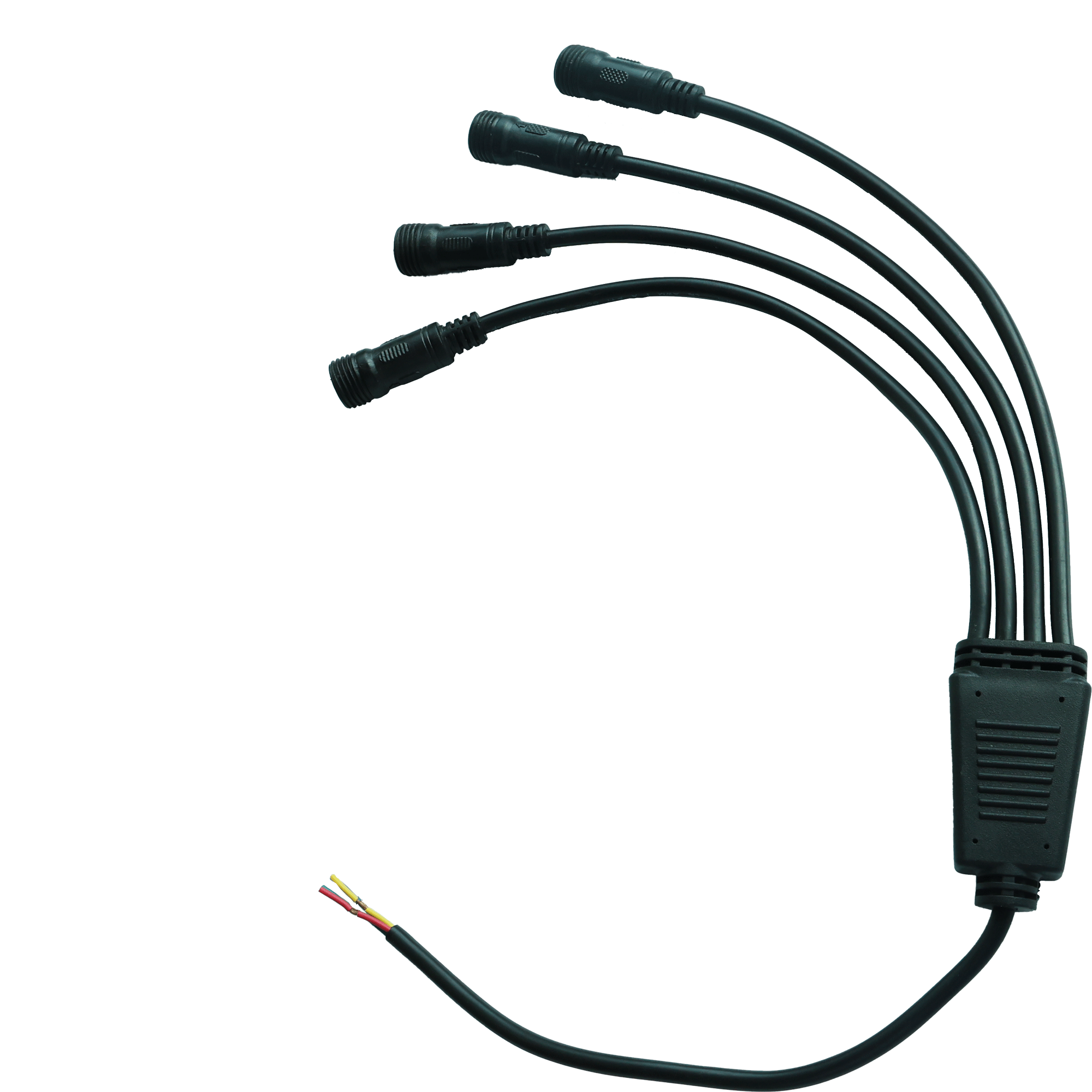 Bare wire 1 to 4 M10 waterproof cable-Cable Assemblies